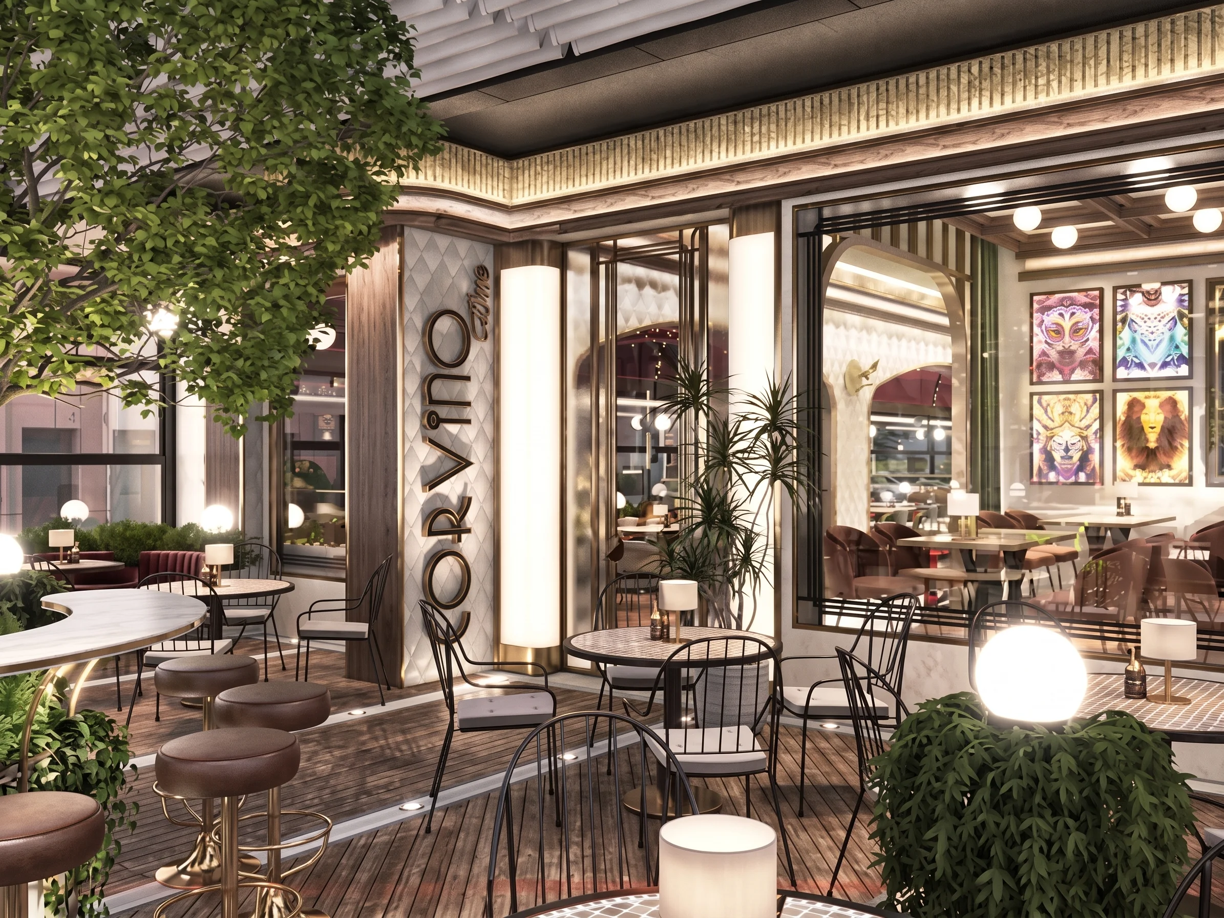 Kadıköy Cafe Giyotin Cam Sistemi